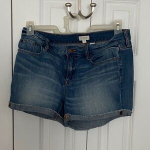 J. Crew Medium Blue Denim Roll-Cuff Jean Shorts
